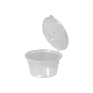 70ml PP Sauce Container W/Hinged Lid (1000)